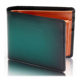 Men's Bi-fold Wallet (Posted on Sekoro George's Setagaya Base) Bi-fold Antique Leather Bi-fold Wallet 10, 5. Green & Camel
