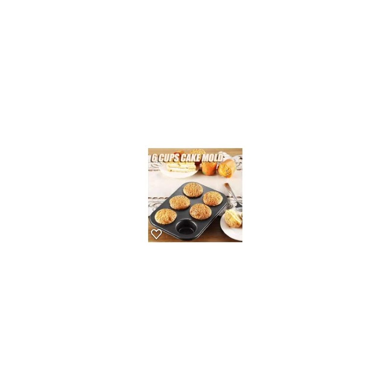 Royal Cuisine Nonstick Muffin Pan for Baking - Large 6-Cup