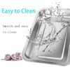 Kitten Litter Box with 1 Scoop,Stainless Steel Small Litter Box,