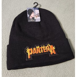Nasgo Pantera Skull Cap Hat Pantera Beanie Hat Solid Black