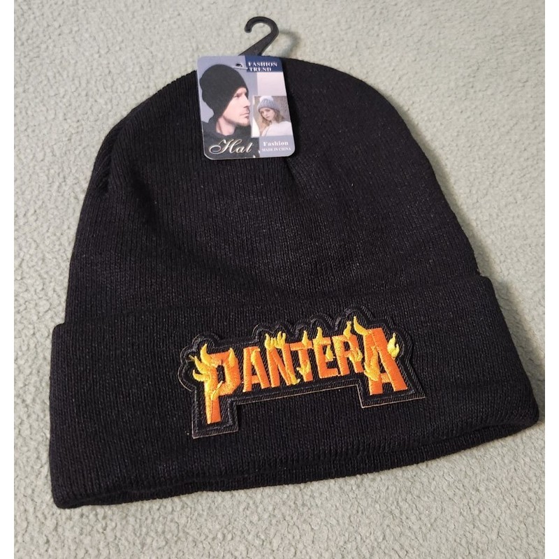 Nasgo Pantera Skull Cap Hat Pantera Beanie Hat Solid Black