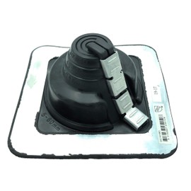 EAGLE 1 EPDM Flexible Roofing Pipe Flashing Boots - On Site Adjustable Roof Pipe Jack Boot with Square Base - (Standard - Zipper, 1)