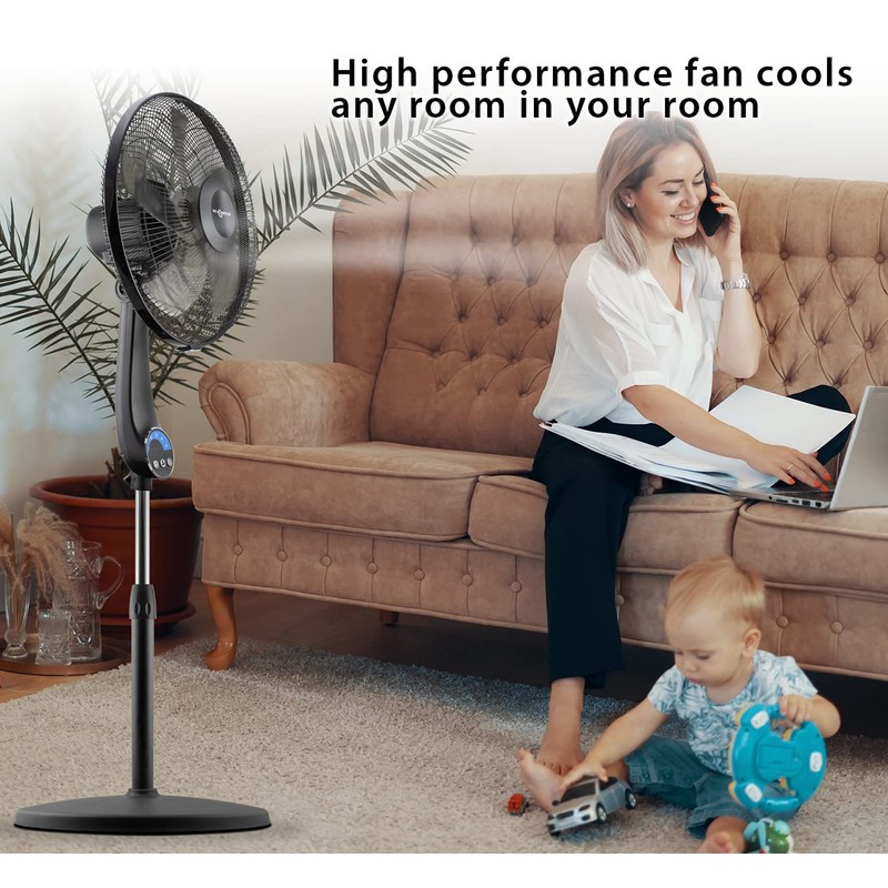 Air Monster 16" 5-Blade, 5 Speed Adjustable Height Ultra Powerful