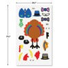 Make-A-Turkey Thanksgiving Sticker Sheets, Makes 12 Turkeys, Kids Classroom Activities,