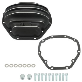 GENRICS 1 Set of Rear Black Differential Cover with Gasket Replacement for SD GMC 1991-2018 Dana 80 10