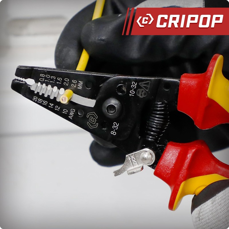 CRIPOP Insulated Wire Stripper and Cutter with EVA Storage Box,