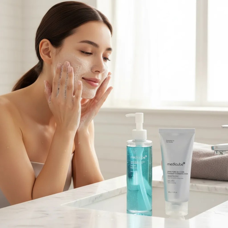 Kit Doble Limpieza Facial Medicube Zero Pore Ácido Salicílic