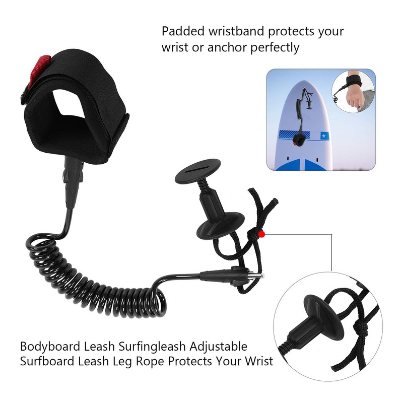 Keenso Bodyboard Leash Surfingleash Adjustable Surfboard Leash Leg Rope Protects