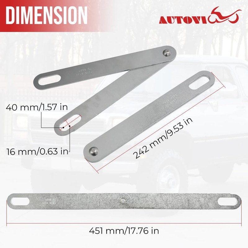 AUTOVIC Truck Tailgate Strap Hinges for 1972-1993 Dodge Ram W150
