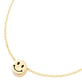 Smiley (Nico-chan) Necklace (N3543), Gold, No Gemstone