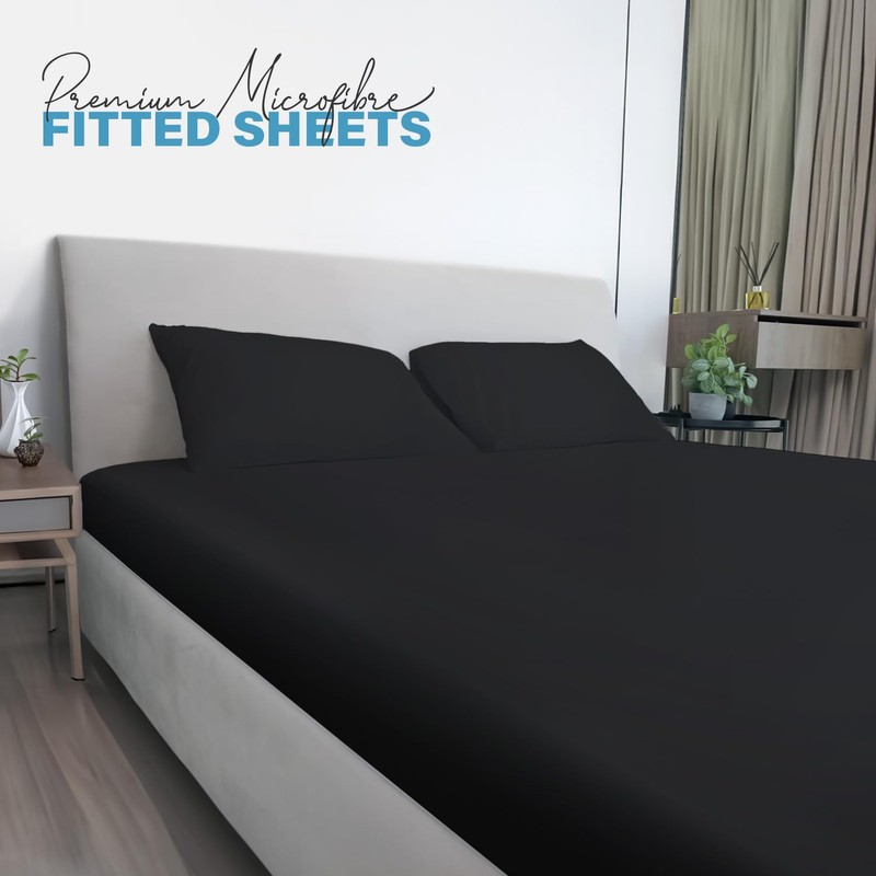 ACRALI HOME Super King Fitted Sheet 40cm/16in Extra Deep Super