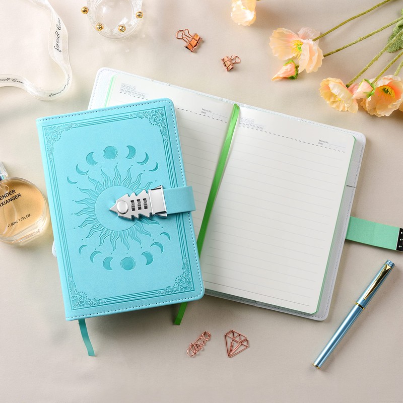 ZXHQ Diary with Lock for Women Girls, Colorful Lock Journal,