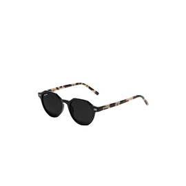 DeFranklin Ultra Light S Round Sunglasses, UV Protection, Black/Black, Men's, Women's, Round