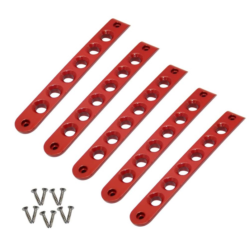 Red Jeep Handle Inserts Grab Handle Knobs Cover Trim Aluminum