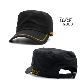 AVIREX Work Cap, Avirex, Large Size, Men's, Women's, Hat, multicolor (black / gold), 57 to 59 cm