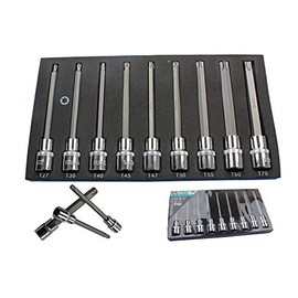 BERGEN 9PC 1/2 DR 140MM(L) TORX BIT SOCKETS (BERGEN) B1174