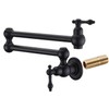 Sumerain Bronze Pot Filler Faucet Wall Mount Oil Rubbed Bronze,Dual