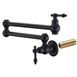 Sumerain Bronze Pot Filler Faucet Wall Mount Oil Rubbed Bronze,Dual Swing Joints and 24" Extension