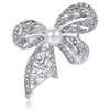 FAIRYGATE Crystal Brooch Rhinestone Bow Brooches Pins Dress Elegant Anti
