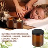 12 Pack Amber Glass Jars, 8 Oz Thick Amber Round