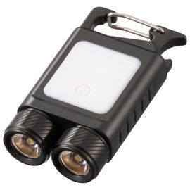 Ohm Electric LH-CW60A5 08-1524 Handy Light, Outdoor Flashlight, LED Light, Small, Bright, Dimmable, White/Red Light, Flashing SOS, Bottle Opener, Magnet, Carabiner, Compact 2-Way Light, 600 Lumens,