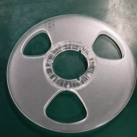 Clear Polyline NAB Plastic Take Up Reel Master 1/4" Tape 10.5" Flange Metal 10"