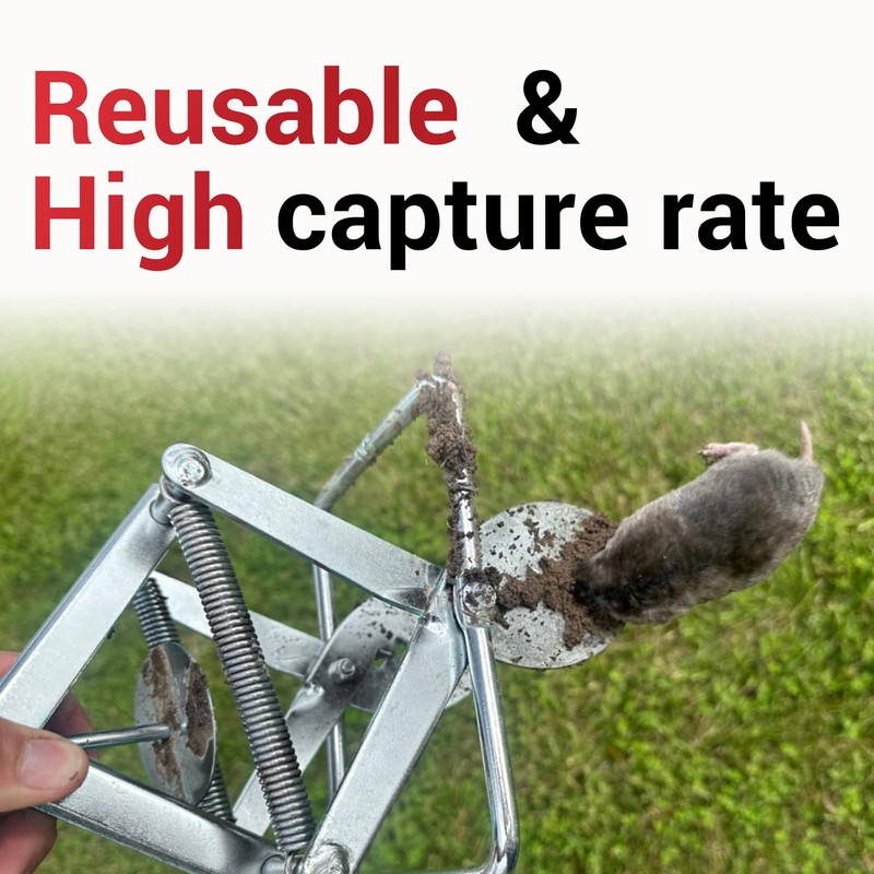 Upgraded Mole Trap Scissor, Mole Traps for Lawns That Kill