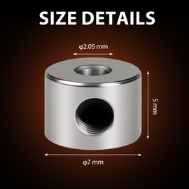 12pcs Set Screw Collars 2.05mm Bore Shaft Collars Screw Style, 7mm OD, 5mm Width, Landing Gear Collar Wheel Stopper for Automotive and Industrial Use