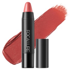 FOCALLURE Ultra Chic Matte Lipstick,Rich Vitamin E Lip Crayon,Lightweight Matte Color without Drying or Fading,Long Lasting Waterproof Lips Makeup,STIZZA
