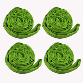 Green Polyester Endless Round Sling Heavy Duty Poly Lifting Sling 5300lbs Vertical Capacity, 6 Feet Length, Pack of 4
