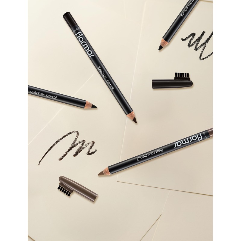 FLORMAR Eyebrow Pencil - Light Brown Eyebrow Pencil for Emphasized,