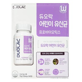 duorock Duolac Children's Lactobacillus Probiotics 100 tablets / 듀오락 어린이 키즈 유산균 프로바이오틱스 100정