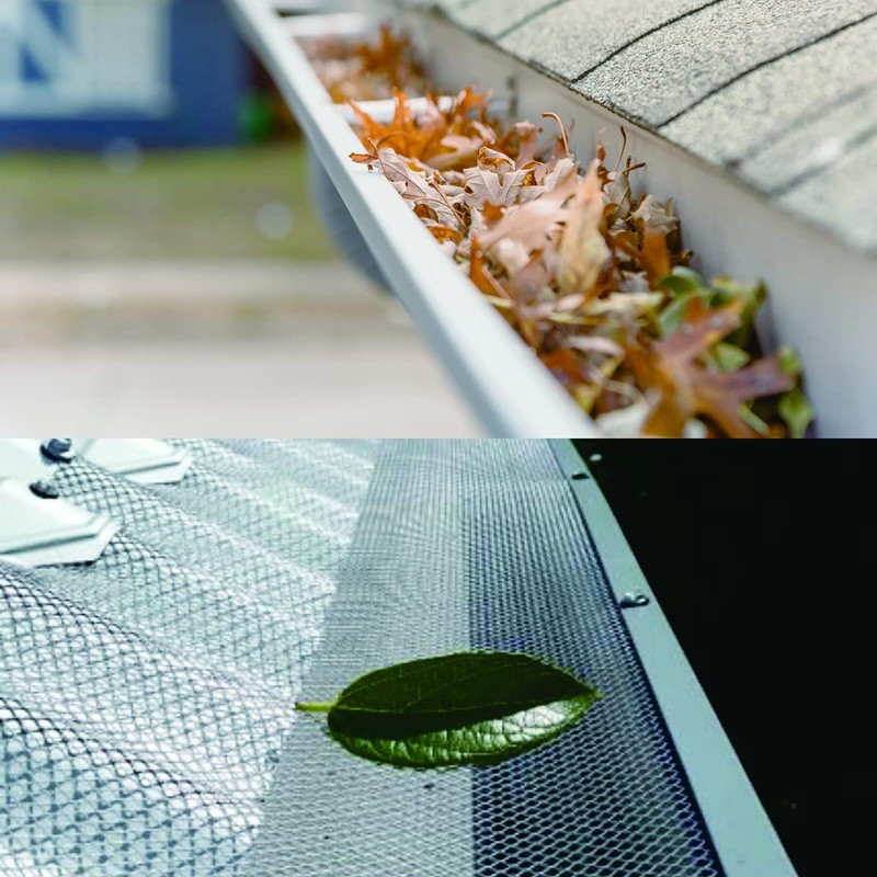 6 inch x 50 feet Aluminum Gutter Guard, Leaf Filter