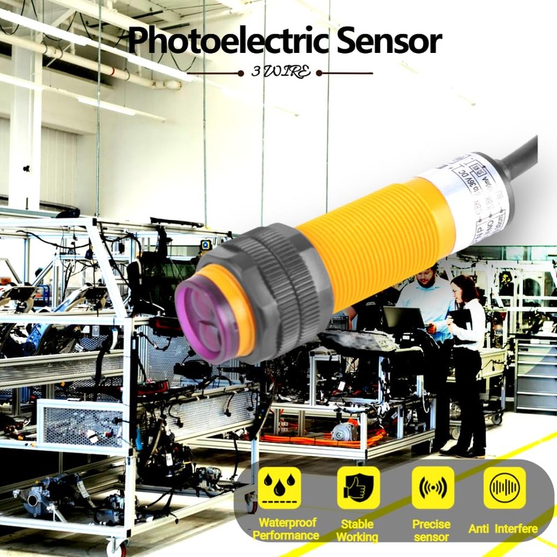 Interruptor de Sensor, E18-B03P1 DC 3 Cables 6-36V PNP IR