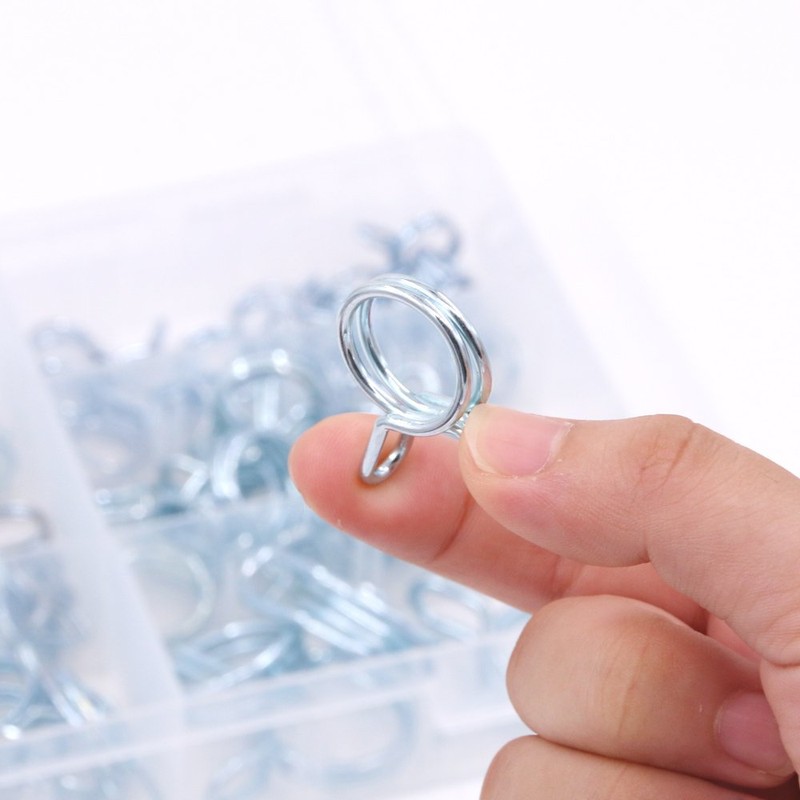 Hilitchi 135-Pcs Double Wire Fuel Line Hose Tube Spring Clips
