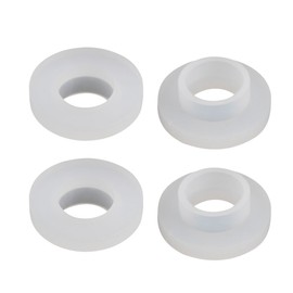 uxcell Silicone Convex Washers 19mm OD 10mm ID 3mm Thickness Sealing Gasket for Faucet Pipe Water Hose, White, Pack of 4