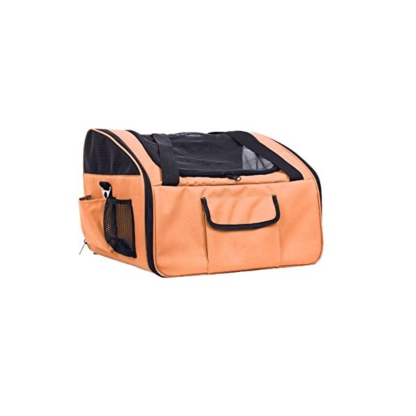 Foldable Orange Pet Travel Car Seat/carrier