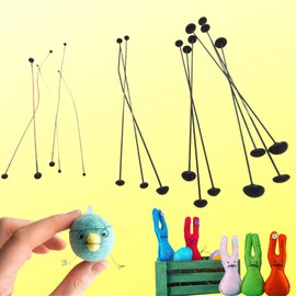 Glass Eyes On Wire Solid Black (1mm)