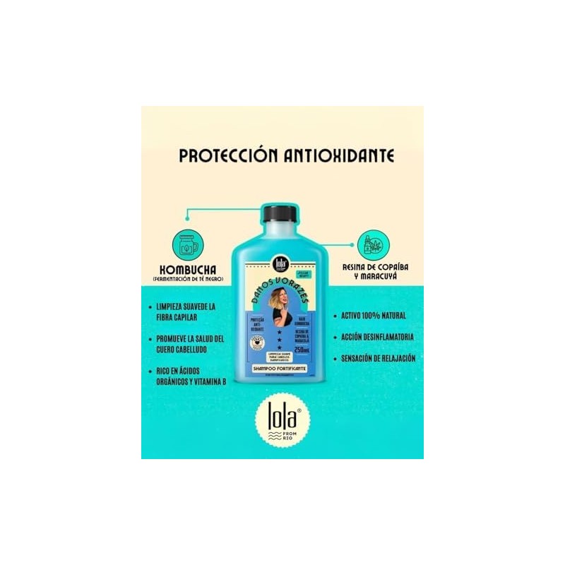 Shampoo Fortificante Danoz Vorazes - Cabello extremadamente dañado 250ml Lola