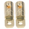 Pair Power Battery O Ring Terminals Brass Gold Plated High