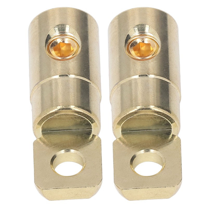 Pair Power Battery O Ring Terminals Brass Gold Plated High
