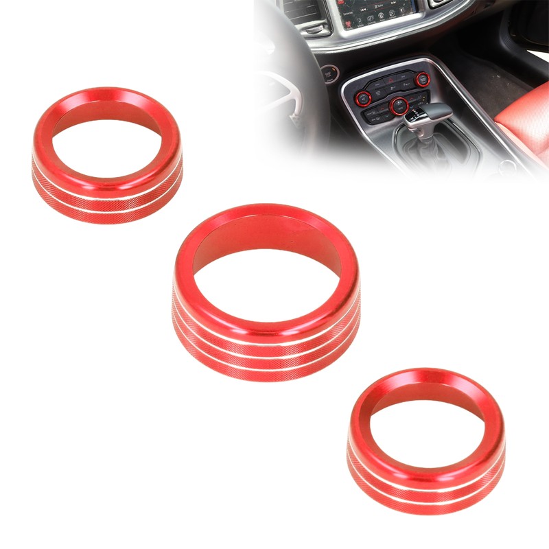 Air Conditioner Switch CD Button Knob Cover Trim Aluminium Alloy