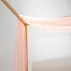 Linentalks Rose Pink Canopy Bed Scarf for Twin Bed, Luxury