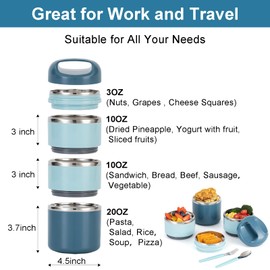 Lille Home 3-Layer Stainless Steel Lunch Box 1.43L- Leakproof, BPA-Free Insulated Bento Box for On-the-Go Meal Prep, Stackable Food Container for Women & Men