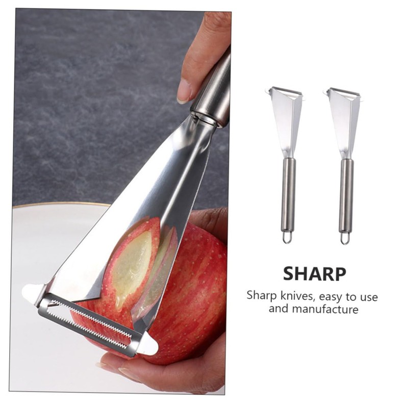 OSALADI Fruit Engraving Blades: 2pcs Stainless Steel V- Shape Fruit