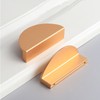HDHLDULYK 4 Pcs Half Moon Cabinet Door Handles Gold Semicircle