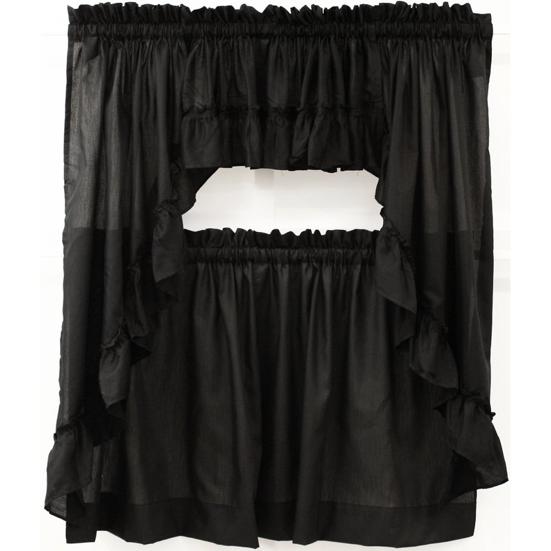 The_Curtain_Shop Stacey Solid Swag Pair 60Wx38L Black