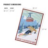 New Hampshire, Skier and Tram (1000 Piece Puzzle, Challenging Jigsaw