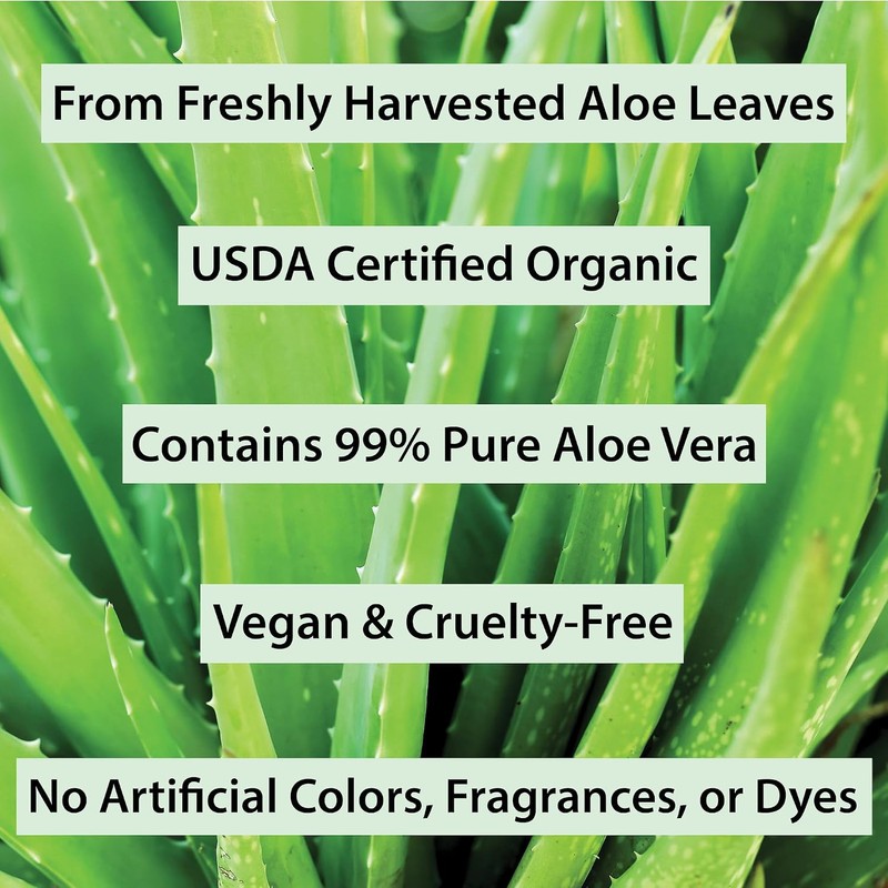 Amara Organics Aloe Vera Gel from Organic Cold Pressed Aloe,