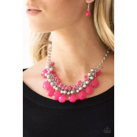 Paparazzi Jewelry Accessories - Trending Tropicana - Pink Necklace - Vintage!!